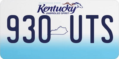 KY license plate 930UTS