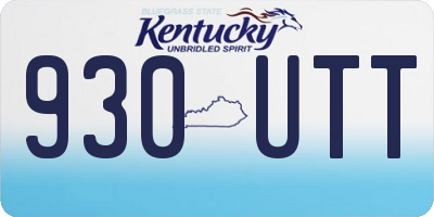 KY license plate 930UTT