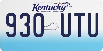 KY license plate 930UTU