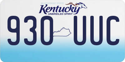 KY license plate 930UUC