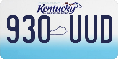 KY license plate 930UUD