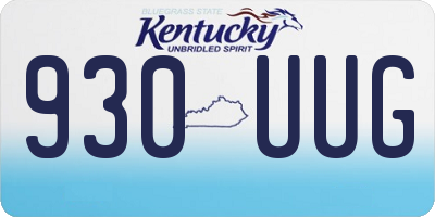 KY license plate 930UUG