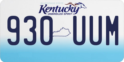 KY license plate 930UUM