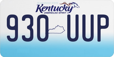 KY license plate 930UUP