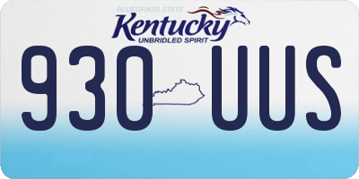 KY license plate 930UUS