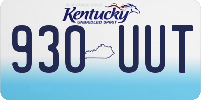 KY license plate 930UUT