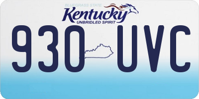 KY license plate 930UVC