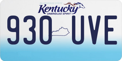 KY license plate 930UVE