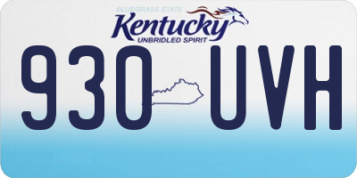 KY license plate 930UVH