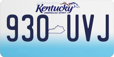 KY license plate 930UVJ