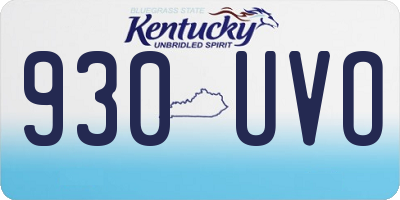 KY license plate 930UVO