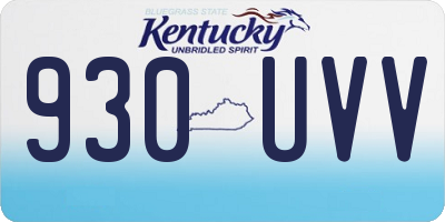 KY license plate 930UVV