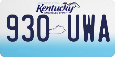 KY license plate 930UWA