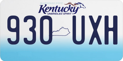 KY license plate 930UXH