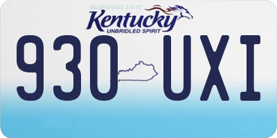 KY license plate 930UXI