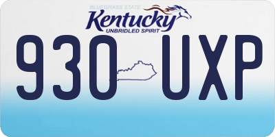 KY license plate 930UXP