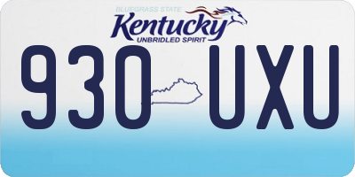 KY license plate 930UXU