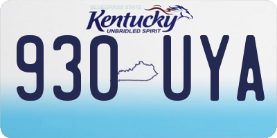 KY license plate 930UYA