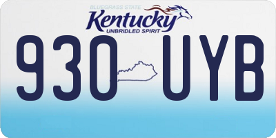 KY license plate 930UYB