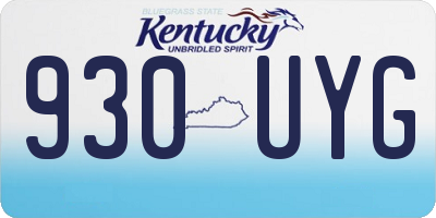 KY license plate 930UYG