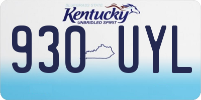 KY license plate 930UYL