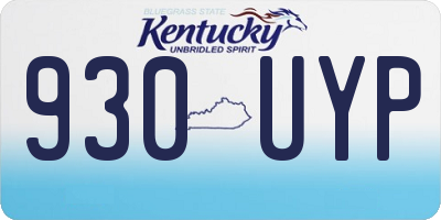 KY license plate 930UYP