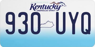 KY license plate 930UYQ