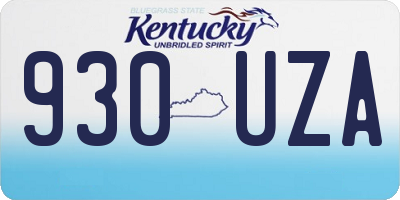 KY license plate 930UZA