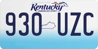 KY license plate 930UZC