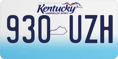 KY license plate 930UZH