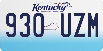KY license plate 930UZM