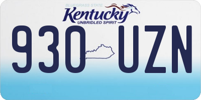 KY license plate 930UZN