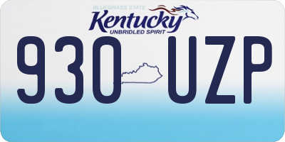KY license plate 930UZP