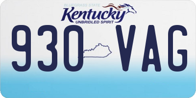 KY license plate 930VAG