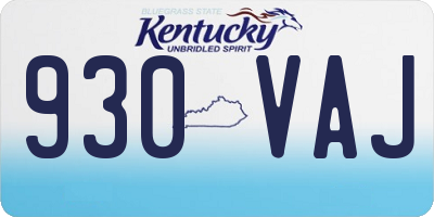 KY license plate 930VAJ