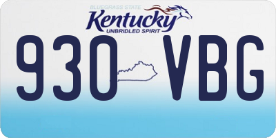 KY license plate 930VBG