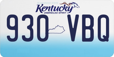 KY license plate 930VBQ