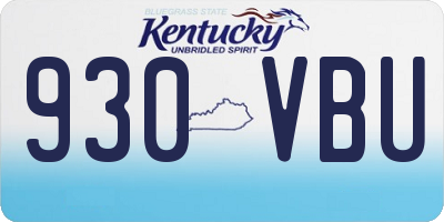 KY license plate 930VBU