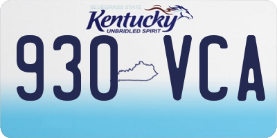 KY license plate 930VCA