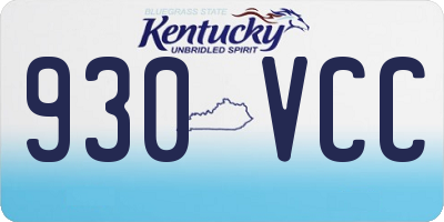 KY license plate 930VCC