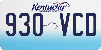 KY license plate 930VCD