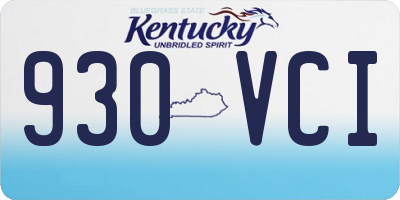 KY license plate 930VCI