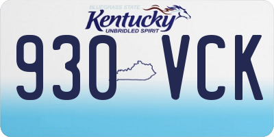 KY license plate 930VCK