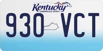 KY license plate 930VCT