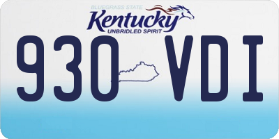 KY license plate 930VDI