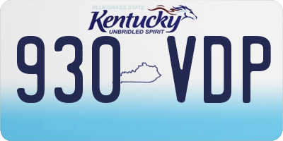 KY license plate 930VDP