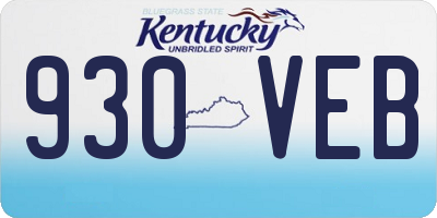 KY license plate 930VEB