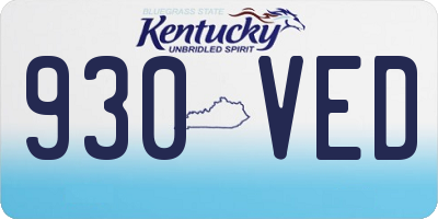 KY license plate 930VED