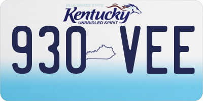 KY license plate 930VEE