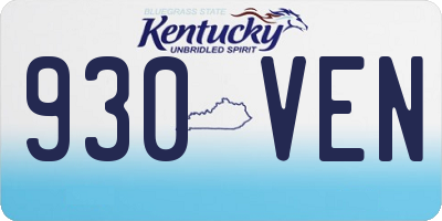 KY license plate 930VEN